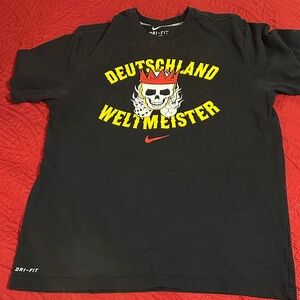 Nike Black T-Shirt with Deutschland Weltmeister Design size medium